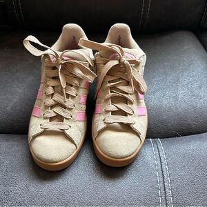 adidas Women's Beige and Pink Athletic Shoes